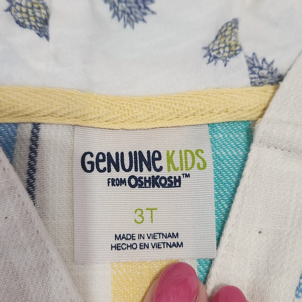 OshKosh B’gosh Genuine Kids 3T Striped Hooded Beach Baja Pullover